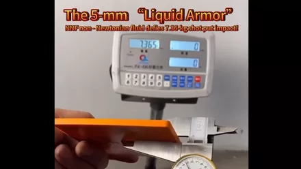 Prueba de impacto de los usos de fluidos no newtonianos en la protección del cuerpo